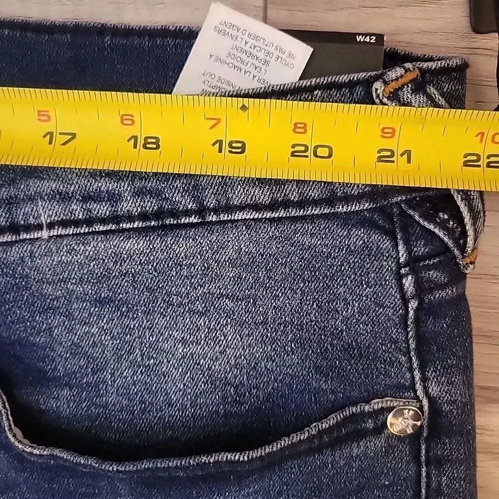 True Religion Jeans Mens 42W Blue Denim Rocco Relaxed Skinny Jean‎ NWT